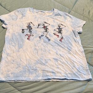 Wound Up Skeleton Dance Tee - White
